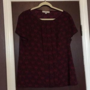 Pleated front blouse